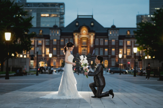 洋装　東京駅ロケーション