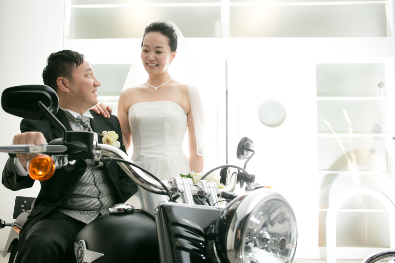 いつも乗っているバイクと一緒に