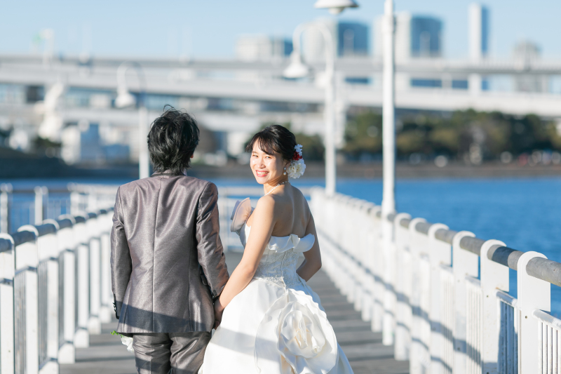 お台場から撮影スタート!