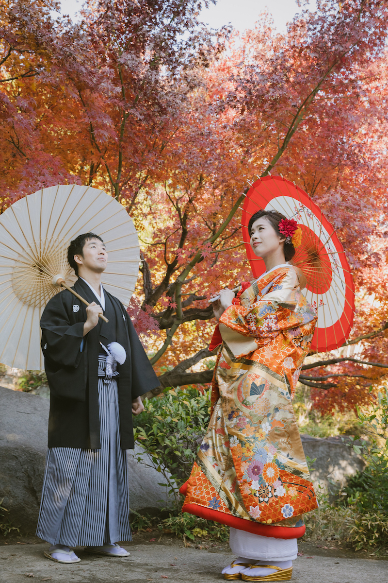 和傘で華やかに☆