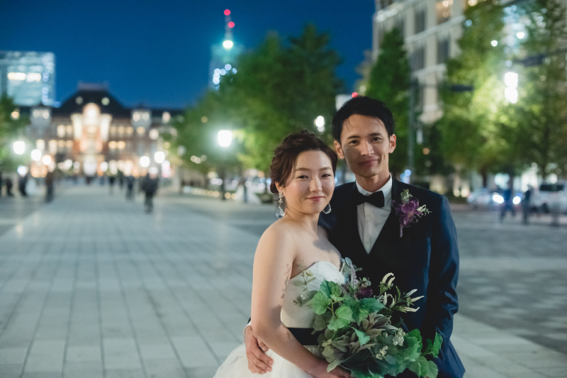 夕暮れの東京駅