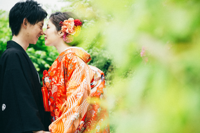 和装に着替えて