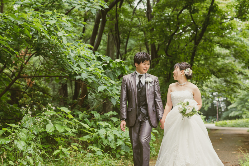 緑のトンネルで