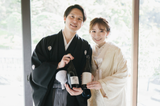 肥後細川庭園で白無垢撮影