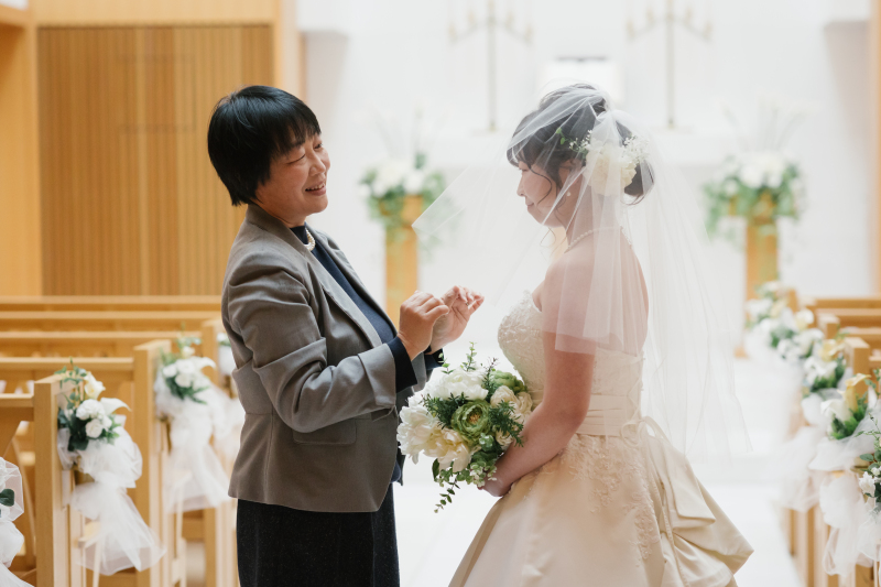 チャペル+お台場で洋装2スタイル!