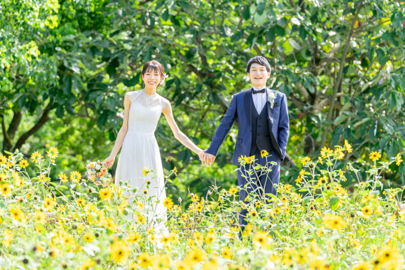 ひまわり畑で♡