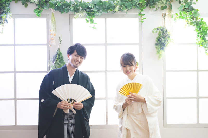 和装に着替えて