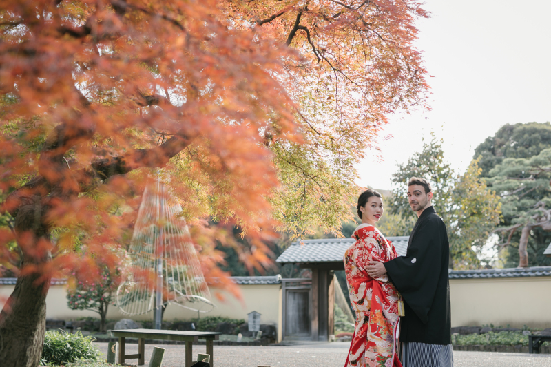 肥後細川庭園の紅葉