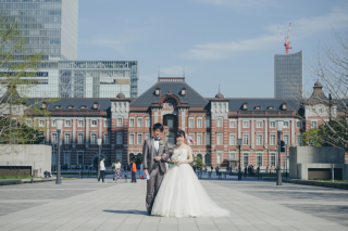 東京駅　ロケーション洋装撮影