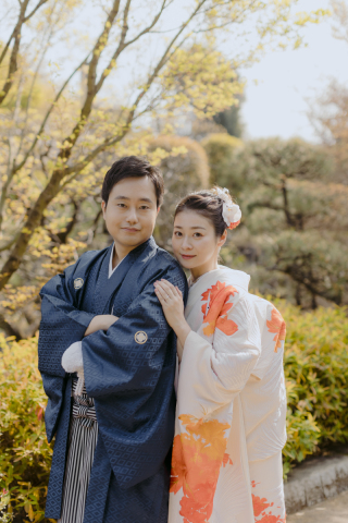 目白庭園で色打掛