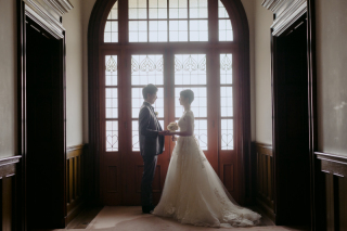 旧古河邸で洋装撮影