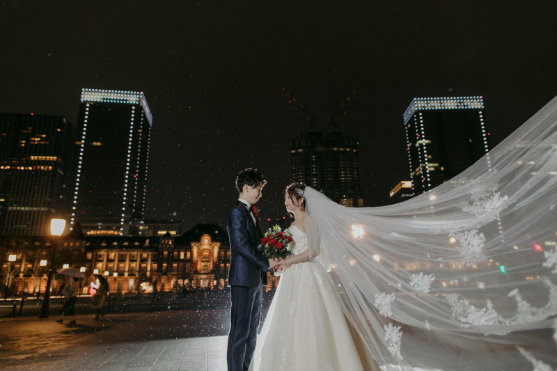 ベールを広げて・・・