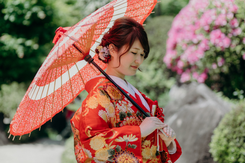 お着物に着替えて