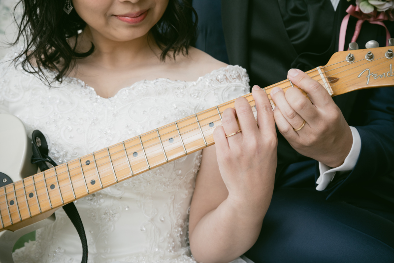 コードを押さえて・・・