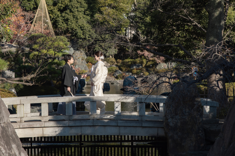 おふたりで仲良く見つめ合って撮影スタートです＾＾