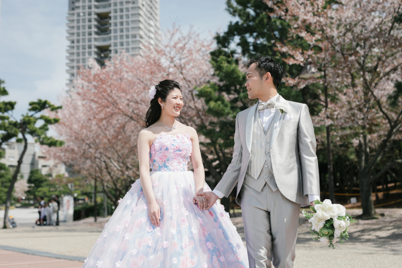 桜の中をお散歩