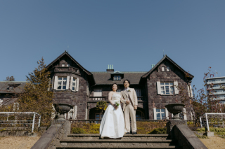 旧古河邸で洋装フォト！