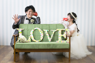 スタジオで和洋装２スタイル撮影