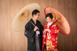 和装洋装　スタジオ撮影