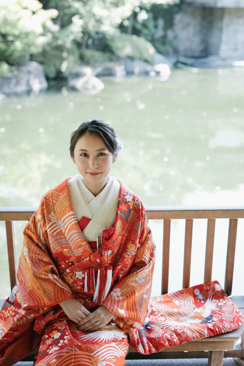 ご新婦様お座りショット