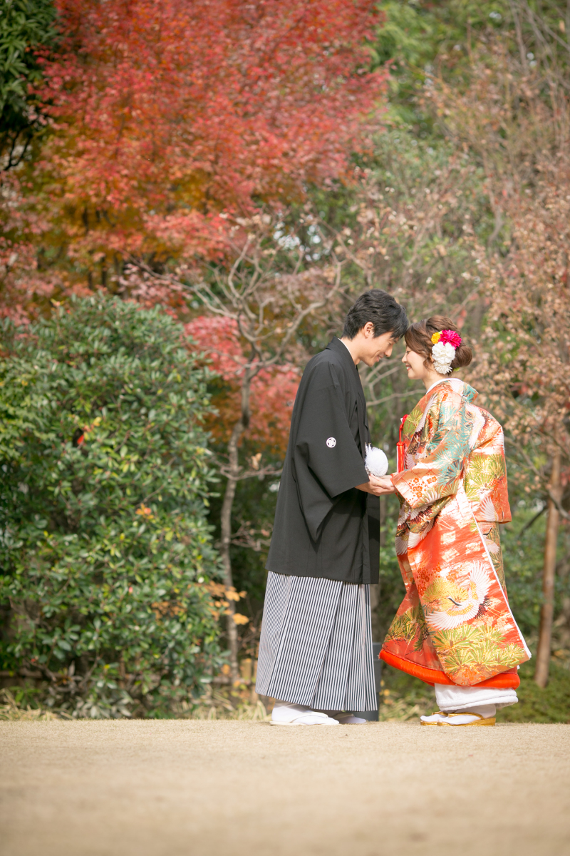 おでこをくっつけて