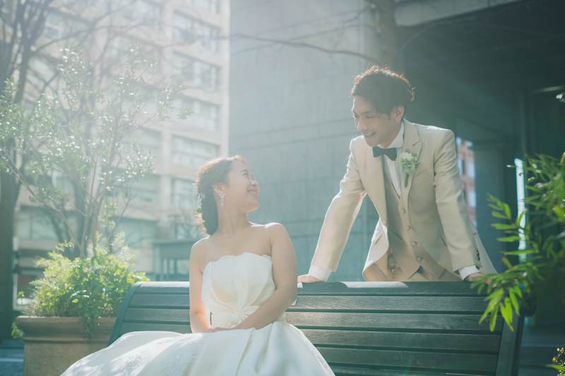 ベンチで・・・