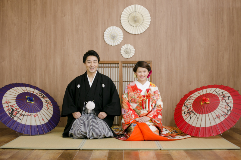 たくさんの和傘と