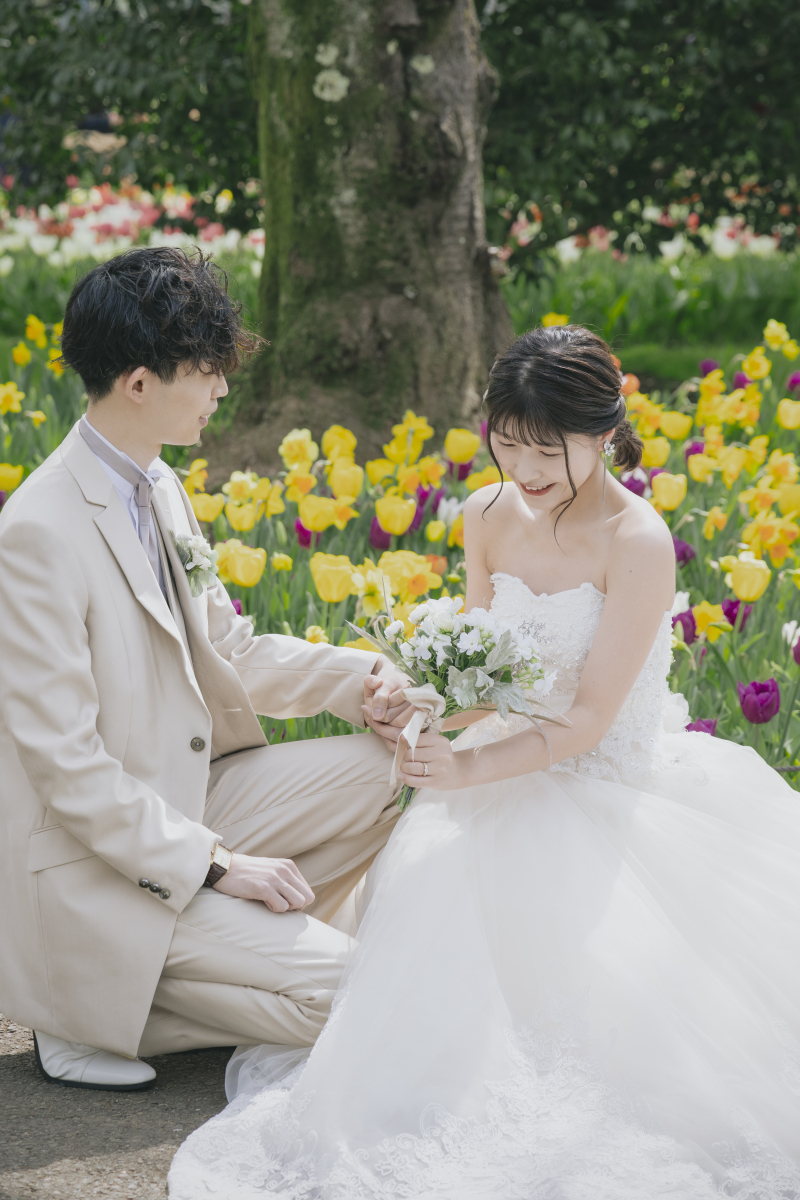 お花バックに