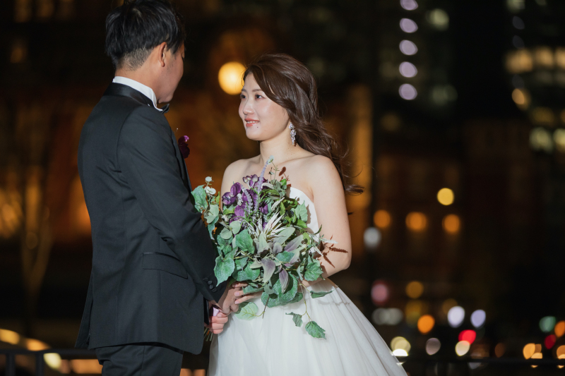 穏やかな笑顔で