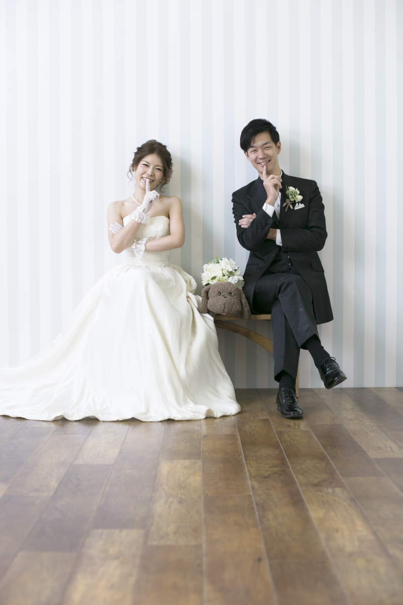 何のポーズかは内緒です