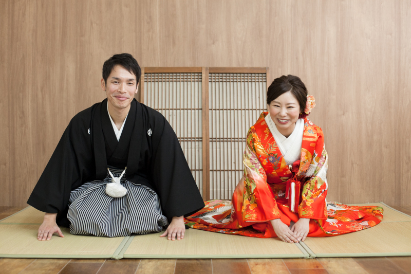 和装の決めポーズ