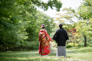 新緑の中で二人っきり♡
