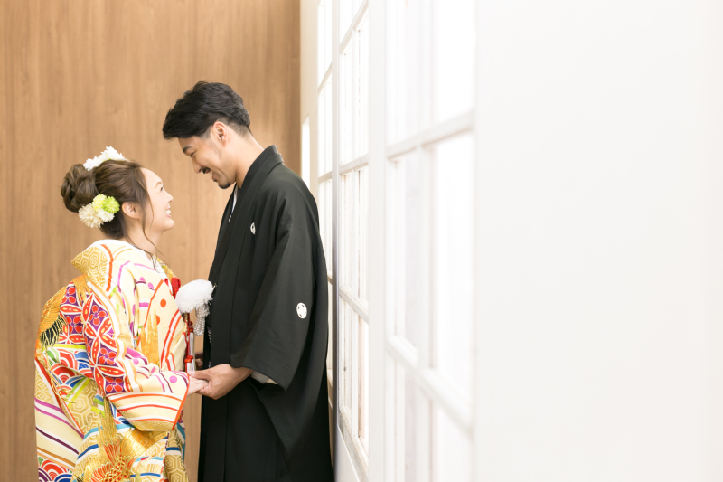 まずは和装撮影！