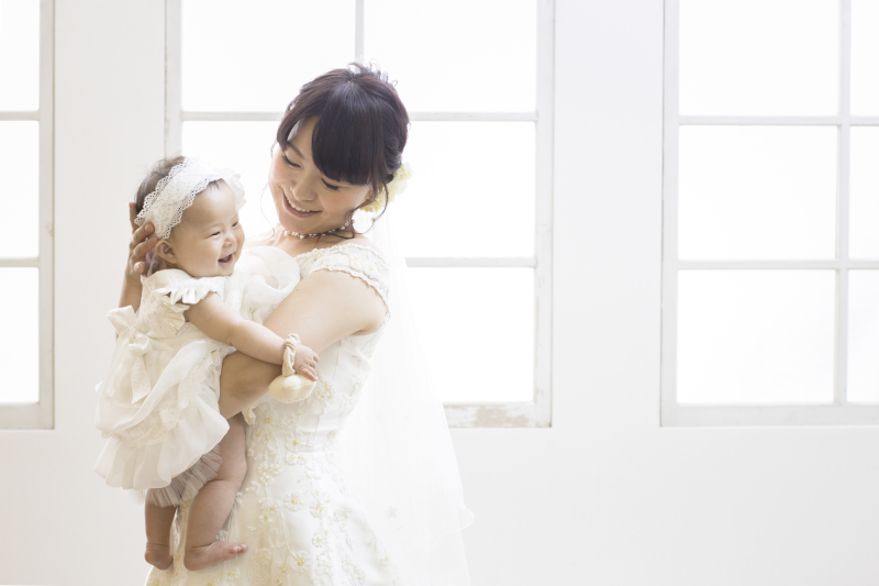 大切なお子様と一緒のフォトウェディング*