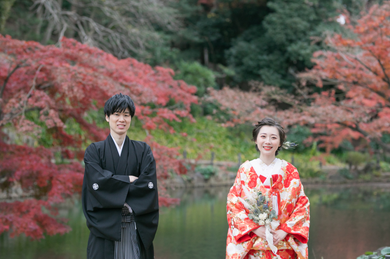 【紅葉限定!】紅葉×庭園おまかせプラン◆ご新婦様ヘアメイク・ヘアメイク同行・移動&申請料・全データ込