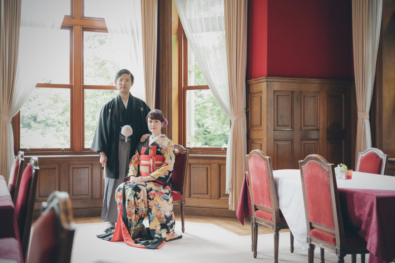 【和洋セットプラン】旧古河邸で残す、和洋2着プラン◆ご新婦ヘアメイク2点・申請料金・移動費・全データ含む ※洋装2着も可能です