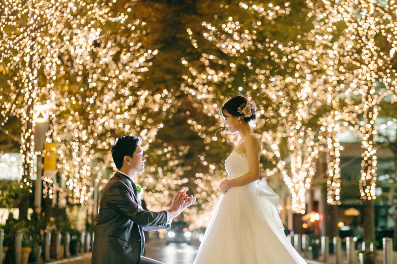 【和洋セットプラン】和装:和庭園・洋:東京駅夜景撮影 2着セットプラン◇ご新婦様ヘアメイク2点・移動費・申請料・全データ付き