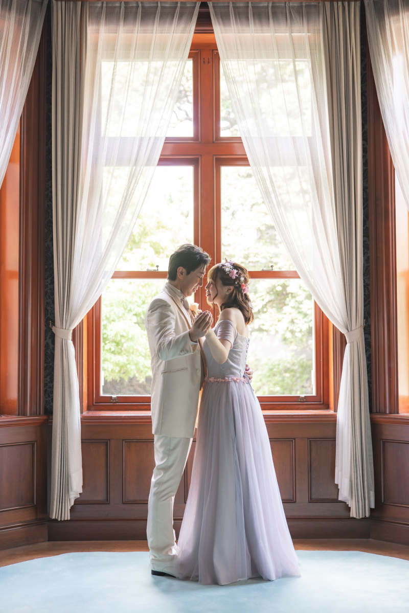 【和洋セットプラン】旧古河邸で残す、和洋2着プラン◆ご新婦ヘアメイク2点・申請料金・移動費・全データ含む ※洋装2着も可能です