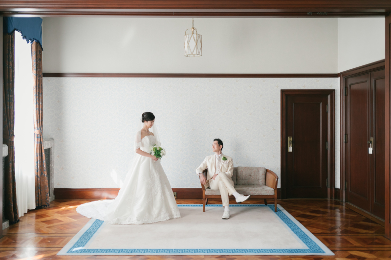 【洋館・邸宅プラン】旧前田侯爵邸貸切撮影・洋装プラン◆ご新婦ヘアセット&メイク・移動費・申請料・補正済み全データ150cut込み