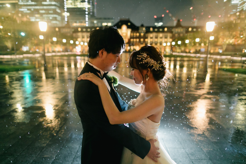 【東京駅・丸の内撮影プラン】ナイトフォトコミコミプラン◇ご新婦様ヘアセット&メイク+ご新婦様衣装無料+撮影全データ付!