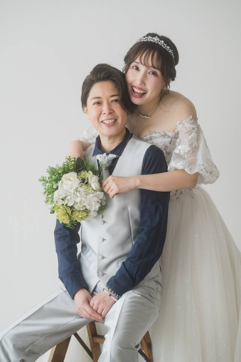 【LGBTQ+】おふたりらしさを実現*ドレス×ドレス スタジオ45分撮影プラン◆おふたり分のヘアメイク・ドレス2着・全データ込み