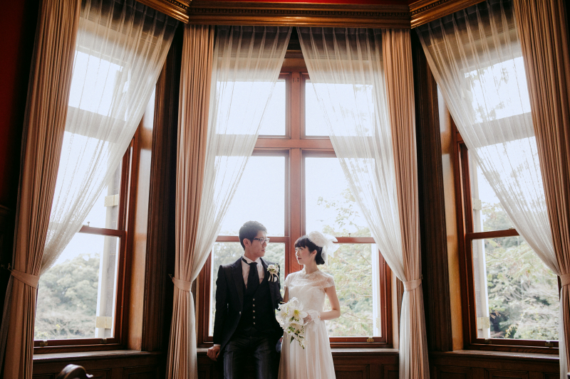 【和洋セットプラン】旧古河邸で残す、和洋2着プラン◆ご新婦様ヘアメイク2点・申請料金・移動費・全データ含む ※洋装2着も可能です
