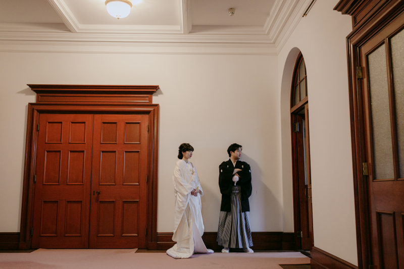 【和洋セットプラン】旧古河邸で残す、和洋2着プラン◆ご新婦様ヘアメイク2点・申請料金・移動費・全データ含む ※洋装2着も可能です