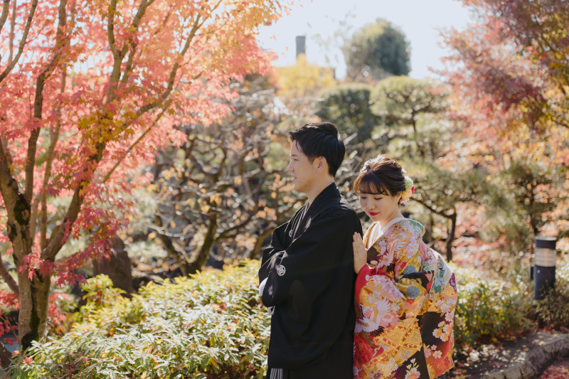 【紅葉限定!】紅葉×庭園おまかせプラン◆ご新婦様ヘアメイク・ヘアメイク同行・移動&申請料・全データ込