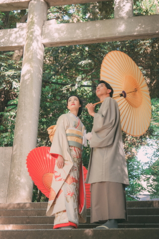 フォトスタジオ J Heart恵比寿_和装ロケーション【渋谷氷川神社／有栖川宮記念公園／林試の森公園】