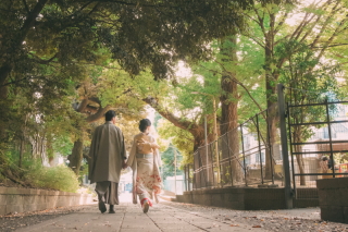 フォトスタジオ J Heart恵比寿_和装ロケーション【渋谷氷川神社／有栖川宮記念公園／林試の森公園】