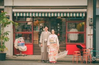 【恵比寿の街ぶら】和装ロケーションフォトプラン　200カットデータプラン　着付料金込み