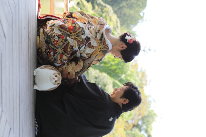 可愛いぬいぐるみを持参!