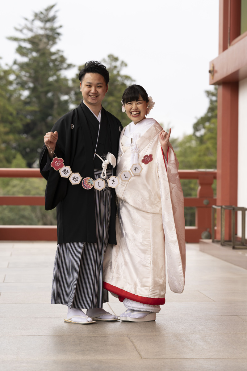 フラッグを持っての撮影