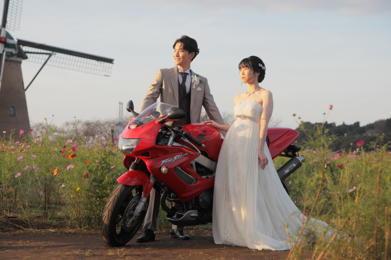 バイクと一緒に♪